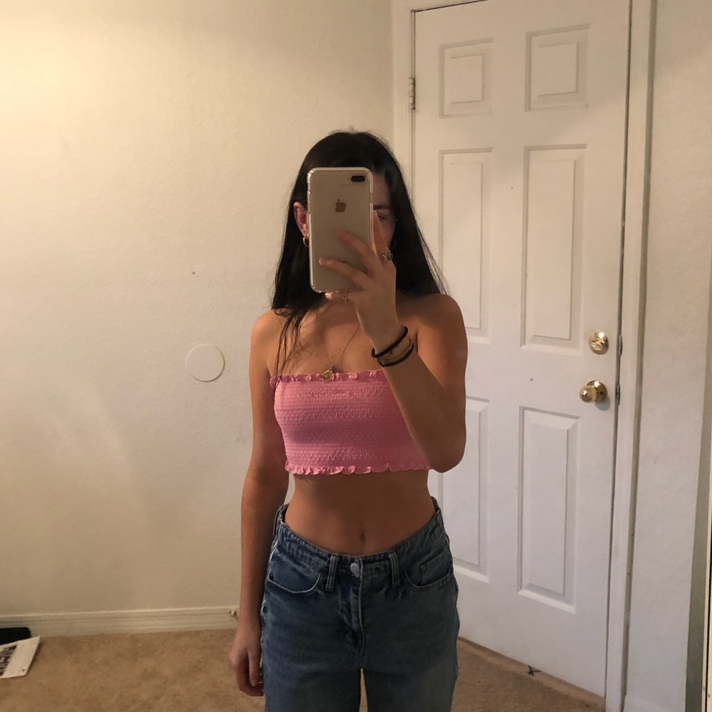 Zip Up Jeans Frayed at Bottom